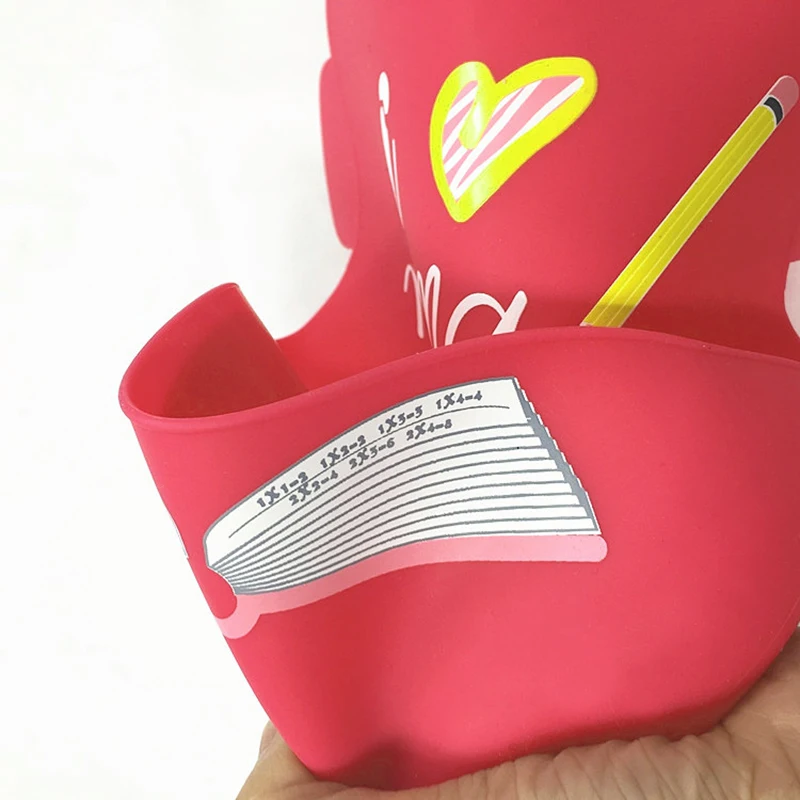 Cartoon Soft Fold Adjustable Baby Silicone Feeding Bib Girl Boy Stuff Silica Gel Waterproof Bibs Baby Silicone Bib Unisex