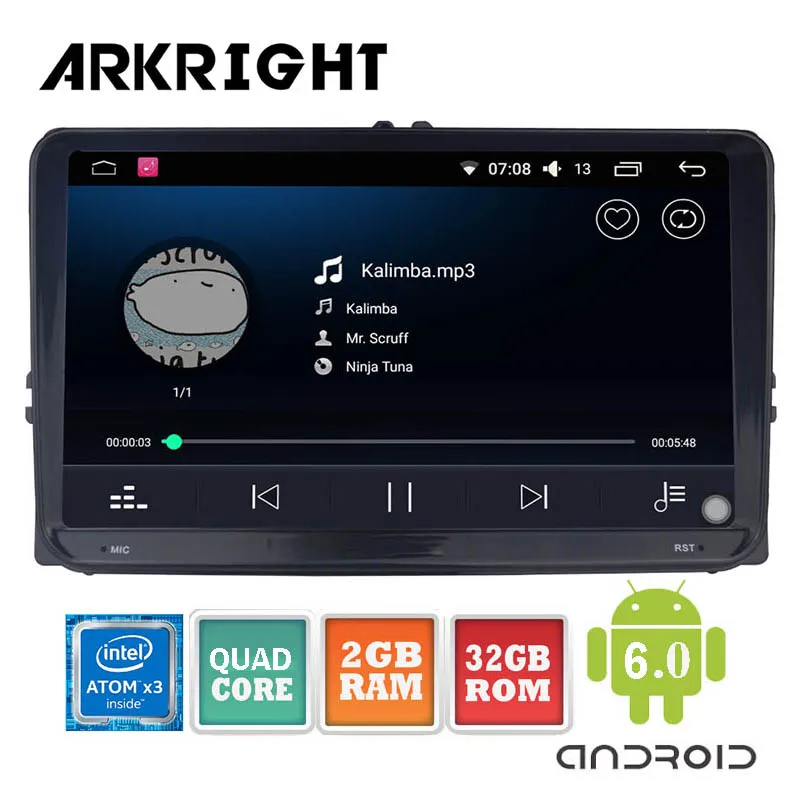 ARKRIGHT 9 дюймов 2 Din головное устройство для VW Android 6 0 Автомобильный аудио стерео GPS