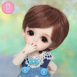 Парик для куклы BJD L8 # Бесплатная доставка Размер 4,5-6 дюймов 1/8 высокой температуры естественный парик короткие волосы bjd sd кукла парики в