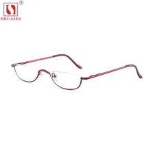 Специальный бренд дизайн половина рамки женские очки для чтения Анти-усталость полуоправы очки Половина обода деловые Повседневные очки