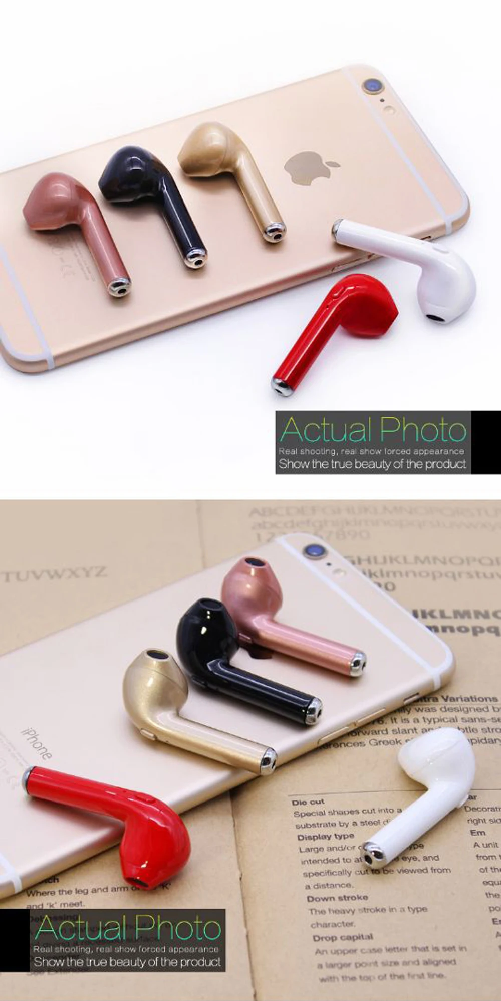 Bluetooth Earphone Cordless Headphones Hands Free Earbuds Mini Earpiece Casque sans fil With Mic For iPhone 7 X 8 Samsung Galaxy (9)
