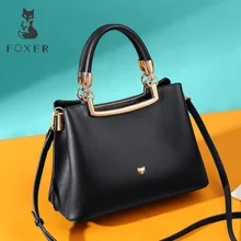 FOXER бренд, женские кожаные сумки-мессенджеры, стильные женские сумки, большая вместительность, шикарные сумки, женские роскошные сумки на плечо