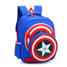 Marca de moda de La Escuela Mochila de Viaje Vengadores Capitán América de Nylon Bolsas de Hombro Bolsas de Libros para Niños Muchacha de Los Niños Mochila 130280
