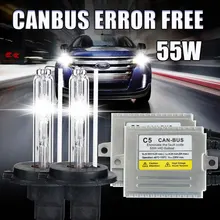 55W Xenon H7 CANBUS error free C5 55W H1 H3 H4 H8 H11 9005 HB3 9006 HB4 881 D2S 6000K 8000K for VW BMW Mecede Audi Hyundai cars