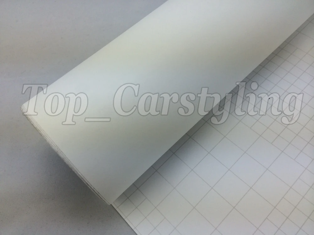 Matte whtie vinyl car wrapping film 3m satin white car wrap Film Foile (4)
