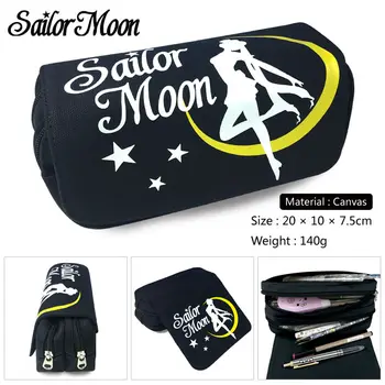 

New Arrival Anime Cosmetic Cases Fashion Pencil Case Sailor Moon Cartoon Pen Bag Women Zipper Make Up Bag Handbags
