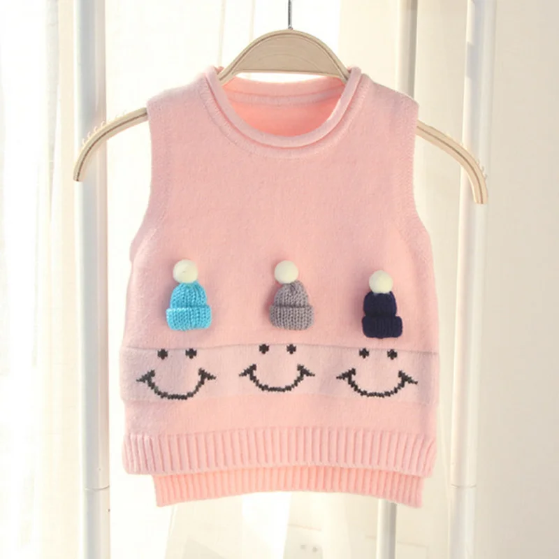 2017 New Sweater Vest spring autumn Children Clothing Cute Pattern Baby