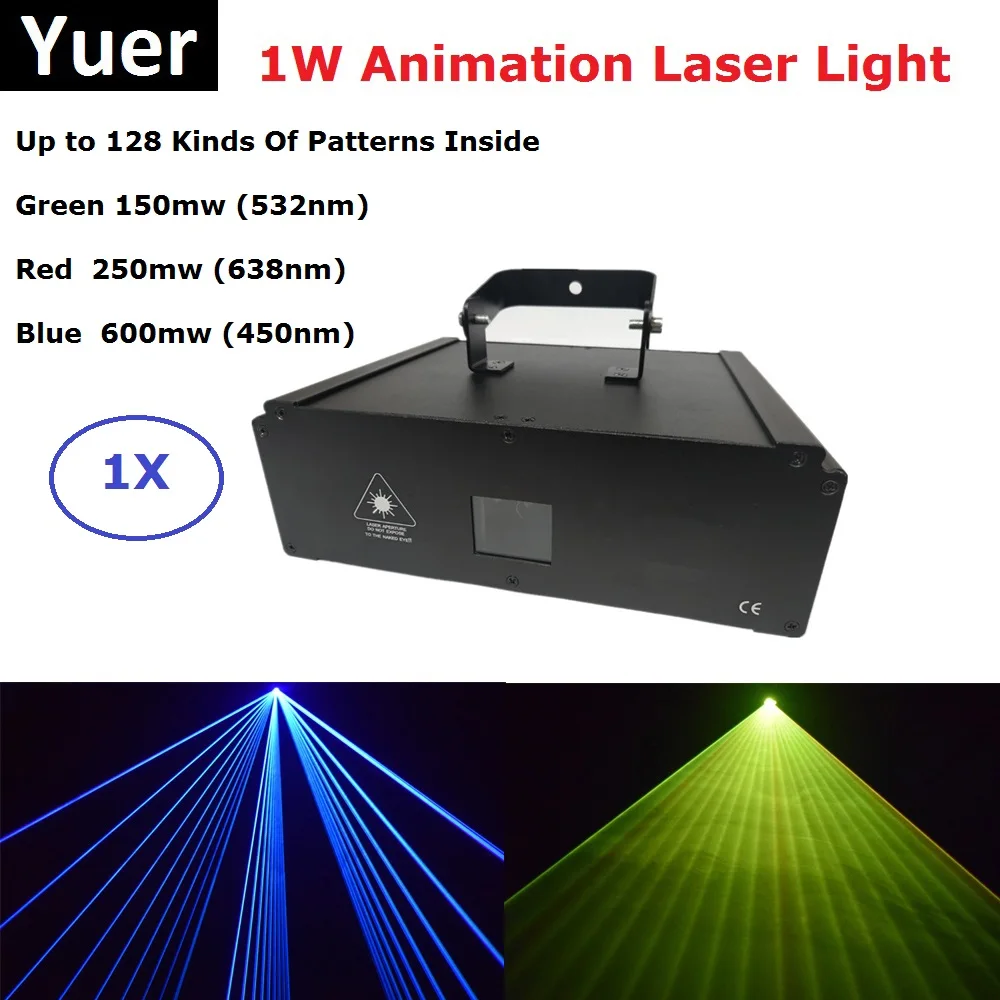 1000MW RGB Multi Color DMX Laser Lights 1W Full Color Laser Beam