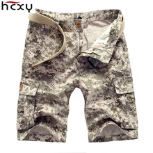 HCXY, модные, летние, стильные, повседневные, мужские шорты, камуфляж, карго, шорты, мужские, хлопок, рабочие, армейские, красивые шорты, 4 цвета