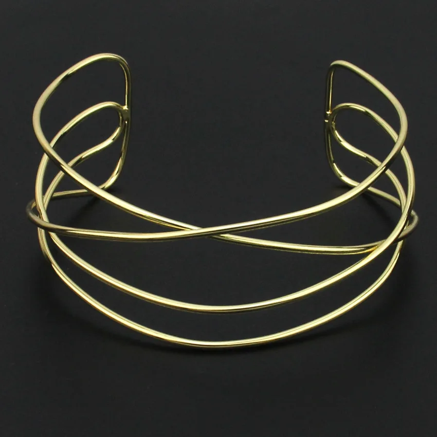 UKMOC модное крученое металлическое ожерелье из сплава колье ожерелье s для женщин металлический воротник массивное ожерелье Макси ювелирное изделие#4392 - Окраска металла: Gold