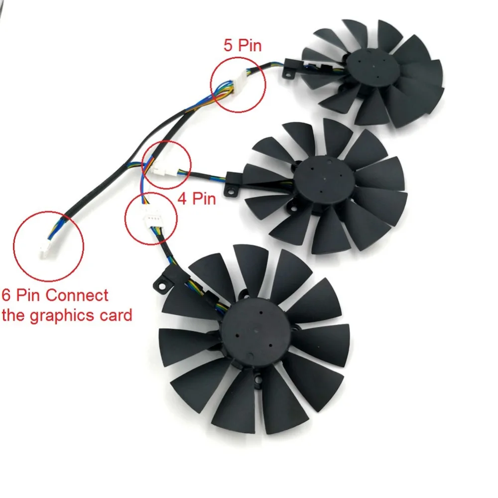 Original EVERFLOW T129215SU Graphics Replacement Fan or Cable for ASUS STRIX R9 390X 390 RX480 RX580 GTX 980Ti 1060 1070 1080 Original EVERFLOW T129215SU Graphics Replacement Fan or Cable for ASUS STRIX R9 390X 390 RX480 RX580 GTX 980Ti 1060 1070 1080