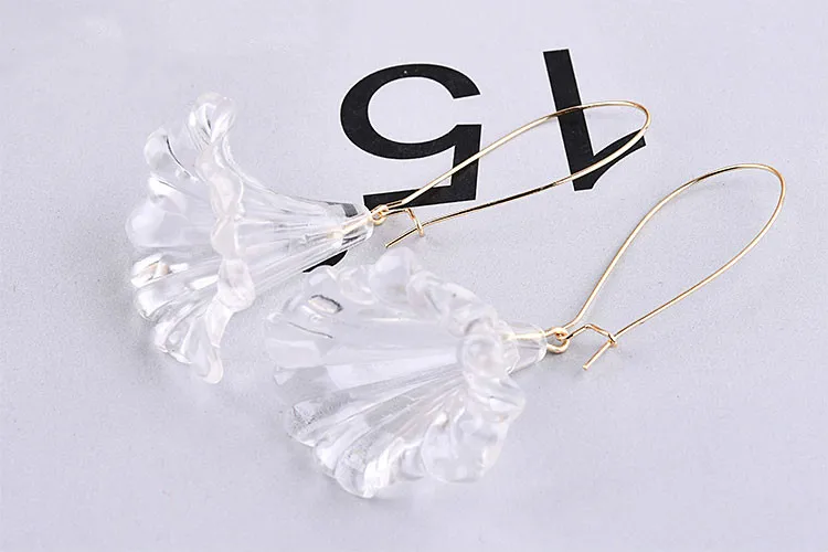 Diy earrings accessories Korean Super Fairy frosted petals Peony slices La given hand earrings Jewelry Findings