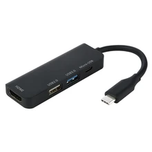 Концентратор Tpye-C к Micro USB 3,0 2,0 HDMI Thunderbolt 4 порта сплиттер адаптер совместимый для MacBook Pro samsung Galaxy S9/S8/Note 9