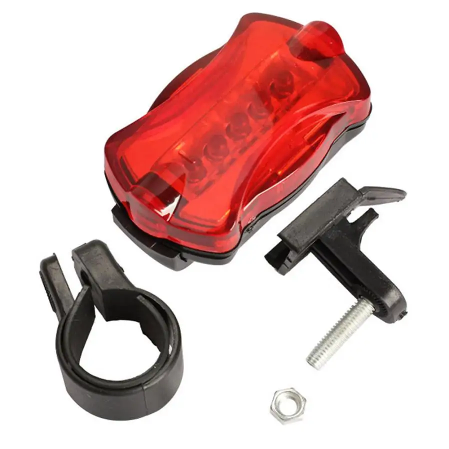2pcs Cycling Bike Bicycle 5 LED Taillight Safety Warning Lamp Rear