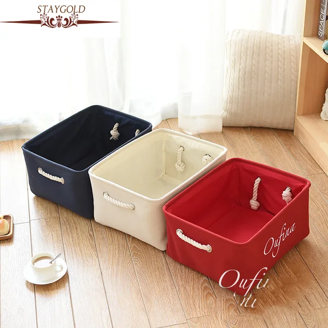 Staygold Folding Toy Creative Clothes Storage Box Desk Organizer Staygold Folding Toy Creative Clothes Storage Box Desk Organizer Drawer Cofre Kids Flax Basket