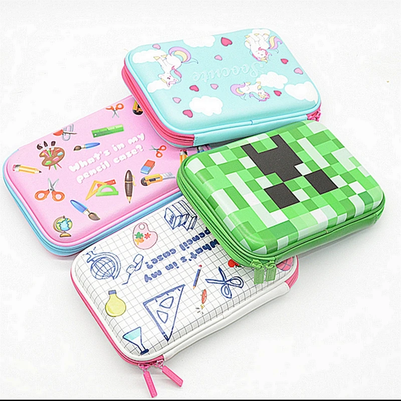 

Unicorn Pencil Case EVA Minecraft Pencil Case School Pencil Box Multifunctional Pencil Bag Art Supplies Bts Unicorn Stationery