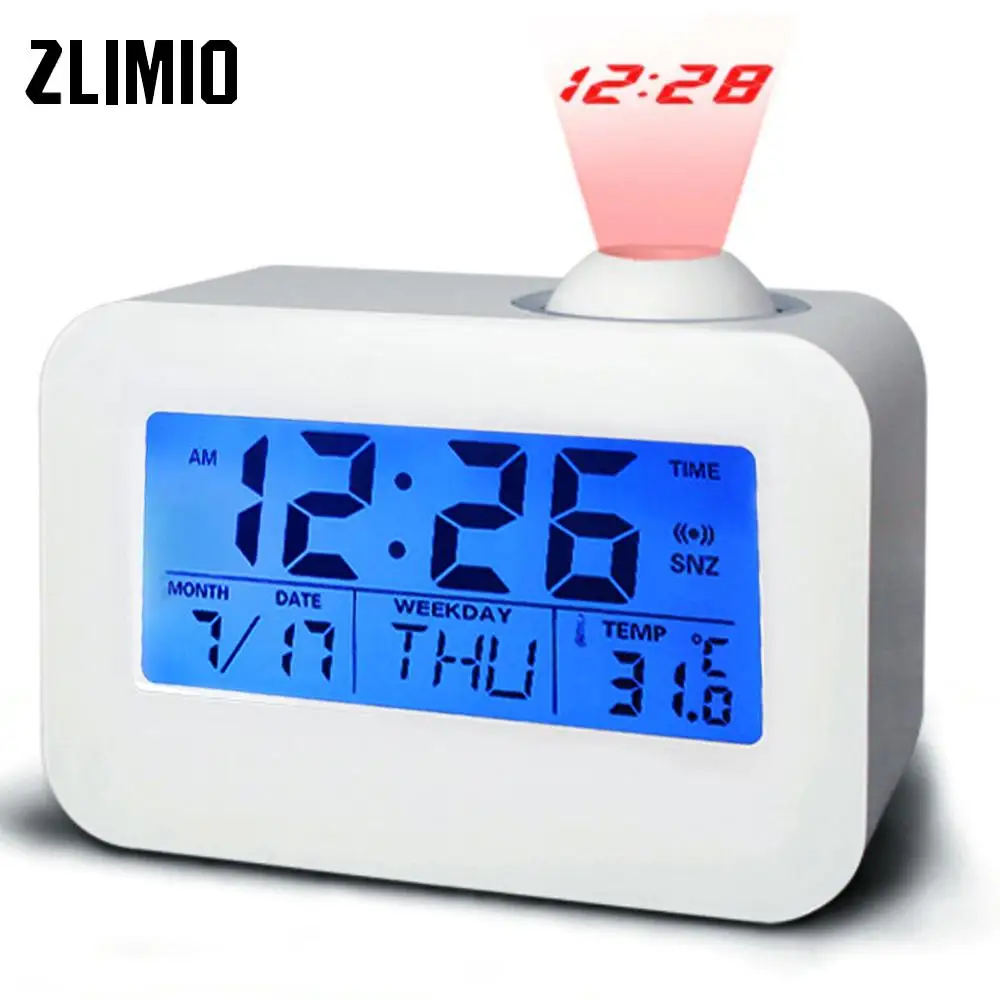 Buy LCD AlarmNew Clock Projector Timer Thermometer