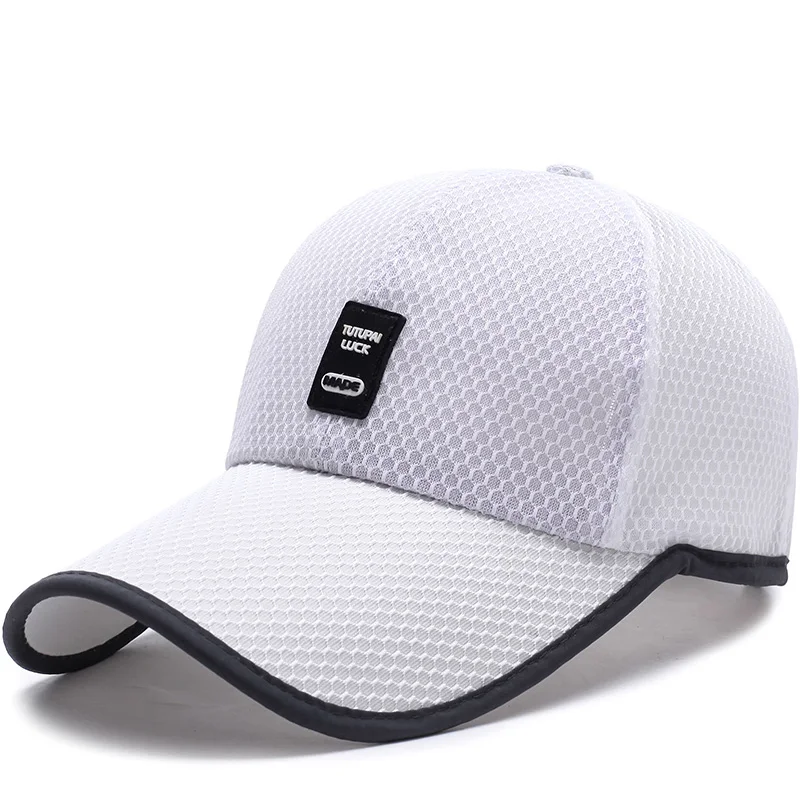 Summer Breathable Mesh Baseball Cap Quick Drying Hats For Men Blue gray