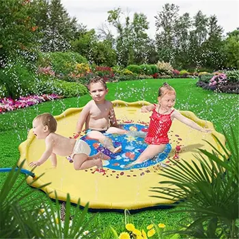 

1 Pcs Sprinkle Splash Play Mat Toy For Outdoor Swimming Beach Lawn Inflatable Sprinkler Pad Baby Children Kids
