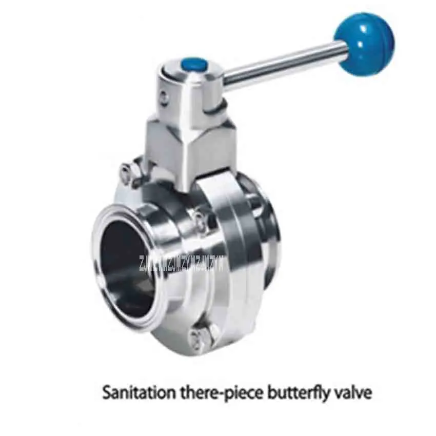 New 304 Stainless Steel Diameter 89 Sanitation Butterfly Valve Food