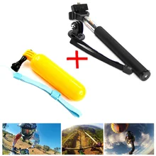 Accessories go pro monopod with tripod mount + Handler Floating hand grip bobber for gopro hero 4 2 3+ sj4000 sport cam LD12