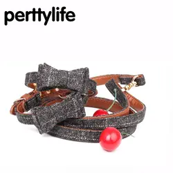 PERTTYLIFE Pet большой собаки воротник жгут украшение британский джентльмен Стиль с галстуком-бабочкой Цепочки и ожерелья основные Воротник