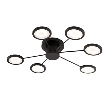 

2018 New arrival Nordic Post modern Simple Pendant lights Living room bedroom black white Droplight 3/4/6/9 head LED lighting
