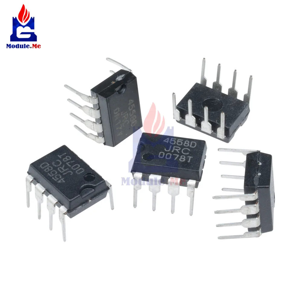 Оригинальные интегральные схемы JRC4558 4558 4558D JRC4558D DIP 8 5 шт./лот|Интегральные схемы| |