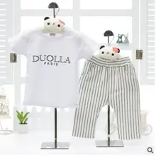 Crianças Conjunto de Roupas de Bebê Meninos Verão Algodão de Manga Curta Calças + Camisa Set Esporte Crianças 2 Peças Se Adapte Tarja Bebê roupas Conjuntos