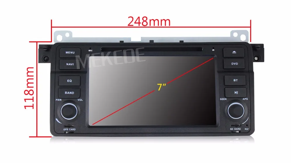 Top In stock Android 7.1 1024*600 Car dvd player radio audio For BMW E46 M3 with multimedia GPS navigation E46 M3 4G WIFI 2GRAM BT 6