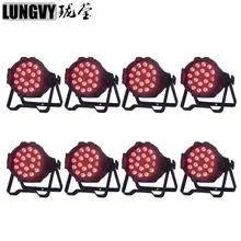 8 шт./лот 18X10 W светодиодный Par фары RGBW светодиодный PAR DMX512 профессиональное студийное диджейское оборудование огни диско