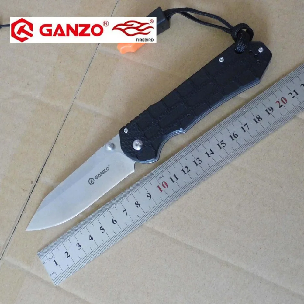 Продажа 58 60HRC Ganzo G7452P 440C G10 ручка со свистком складной нож Выживание кемпинг инструмент карманный нож тактический edc Открытый инструмент