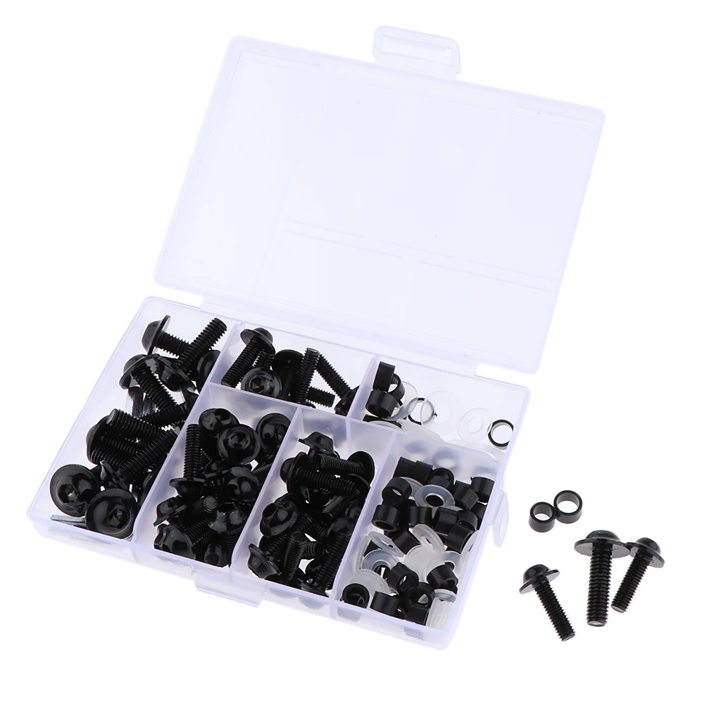 158Pcs Fairing Body Bolts Kit Fastener Clips Screws Nuts for Motorcycle Sportbike carenado trousse a bolt 