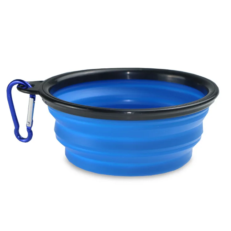 350ml 1000ml Portable Outdoor Travel font b Pet b font Dog Bowl Silicone Folding Bowls Food