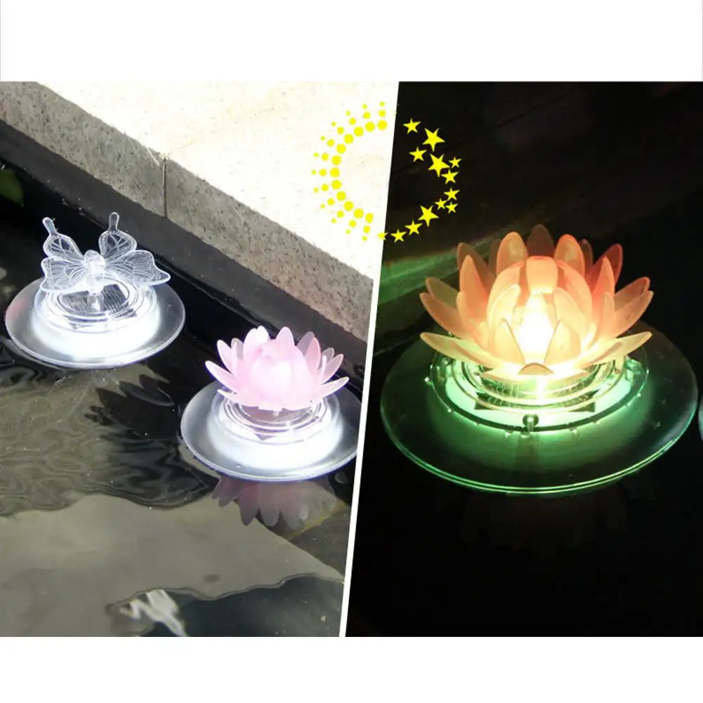 Hobbylan светодиодный 7 цветов водяная Лилия Солнечная плавающая лампа бассейн, фонтан бассейн декоративные огни