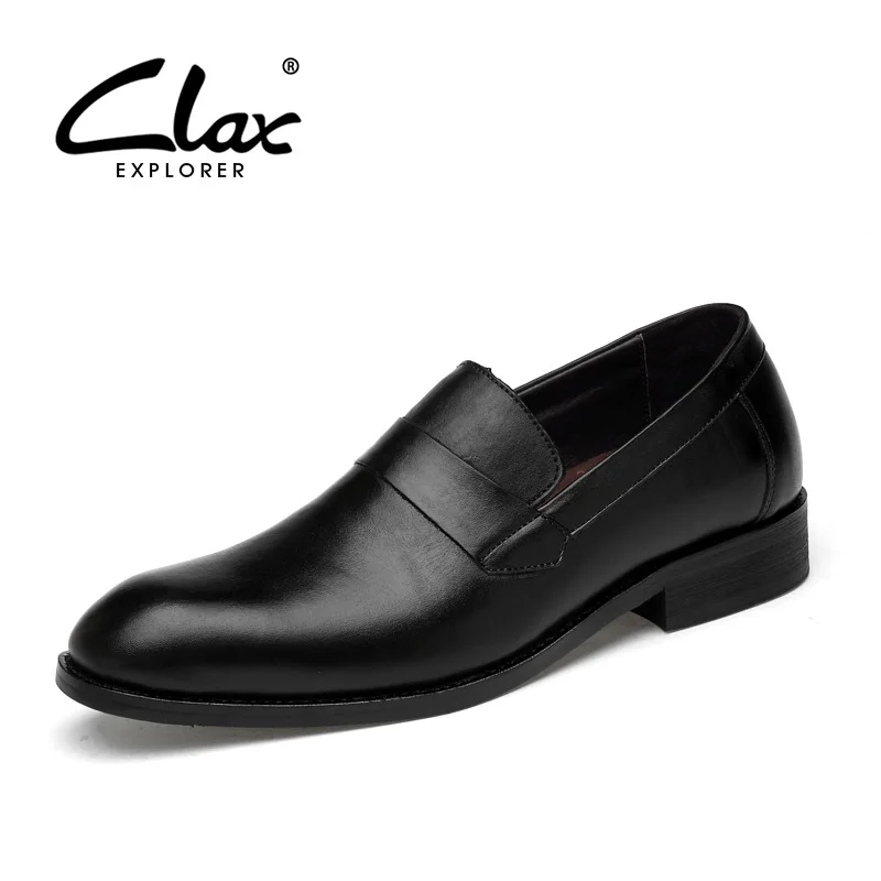 

CLAX Mens Dress Shoes Genuine Leather Oxfords Male Office Formal Shoe Summer Breathable chaussure homme Crocodile Wedding Shoes