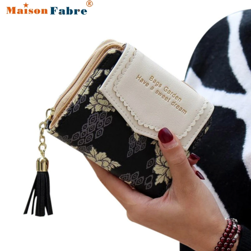  Excellent Quality Women Wallet Leather Vintage Womens Bifold Money Bag Card Holder Bifold Female Wallet Purse Clutch Card Holder 
