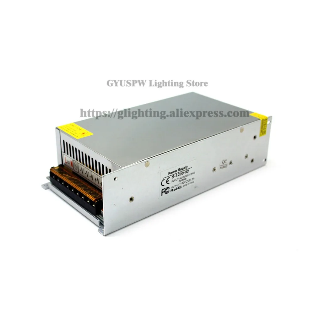 Одиночный выход импульсный источник питания 32 V 37,5 A 1200 W трансформаторы 110 V 220 V AC к DC SMPS для светодиодной ленты свет лампы