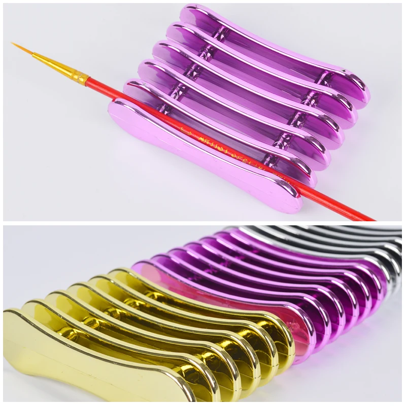 

5 Grid Nail Art Penholder Nails Salon Brush Rack Accessory Carving UV Gel Crystal Pen Carrier Storage Nails Tool Stand Holder