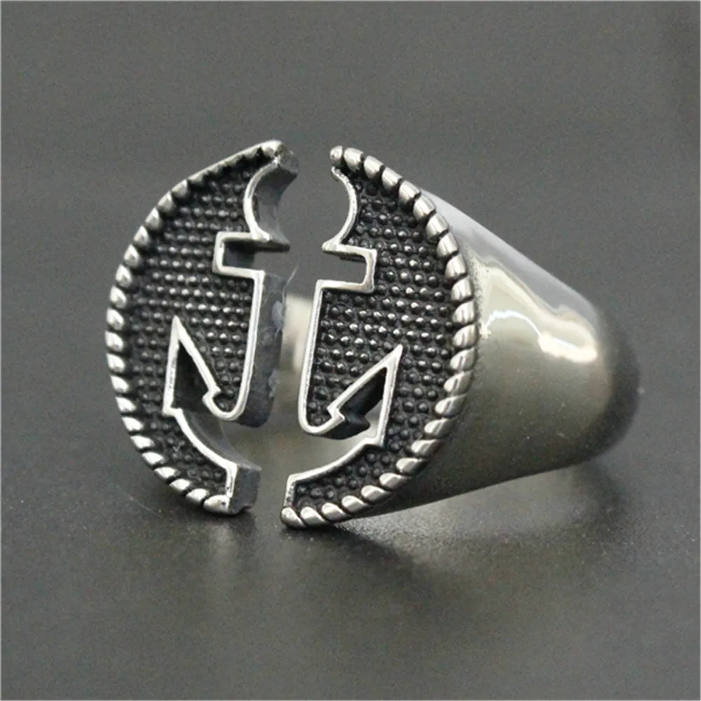 

Support Dropship Newest Design Anchor Ring 316L Stainless Steel Jewelry Punk 3 Color Biker Anchor Ring