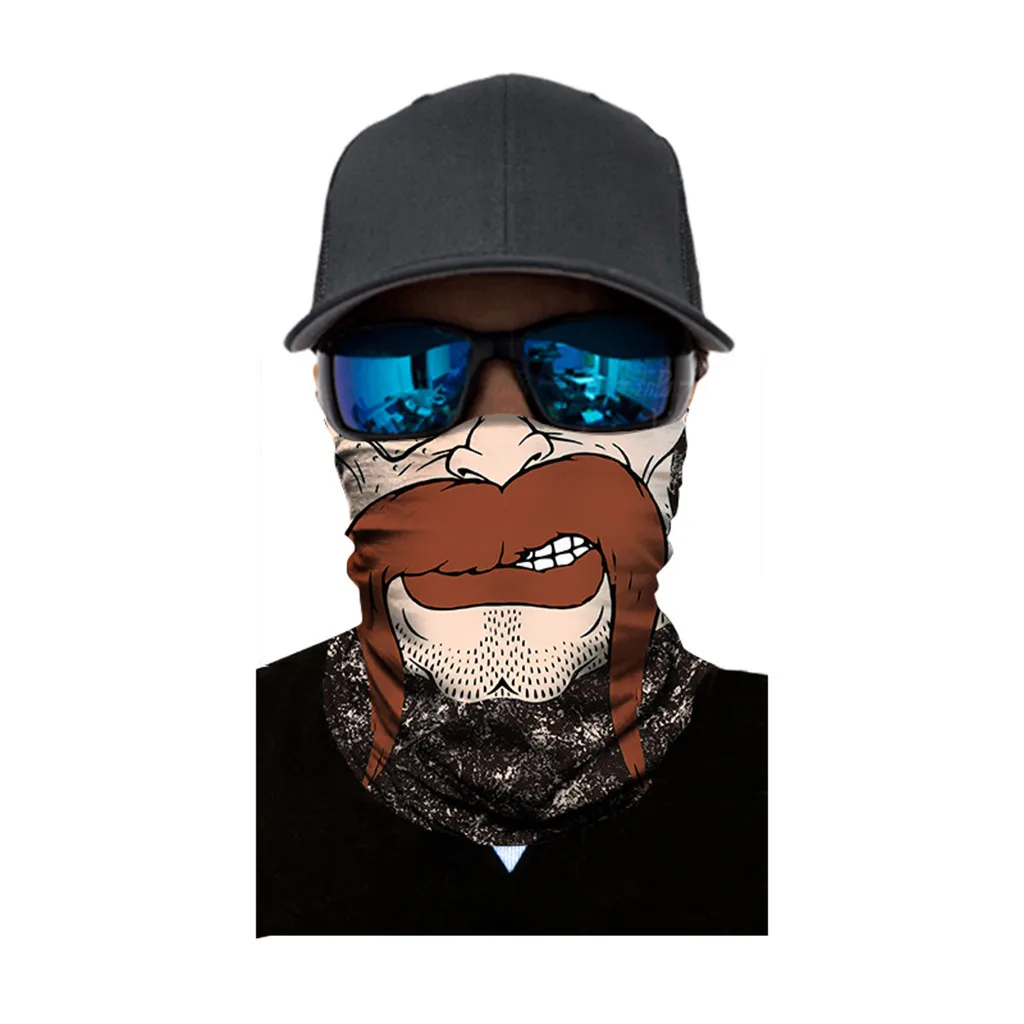 3D бесшовная Балаклава, волшебный шарф, маска для лица, лыжная маска с призрачным скелетом, повязка на голову, головной убор для велоспорта, мотоцикла#30