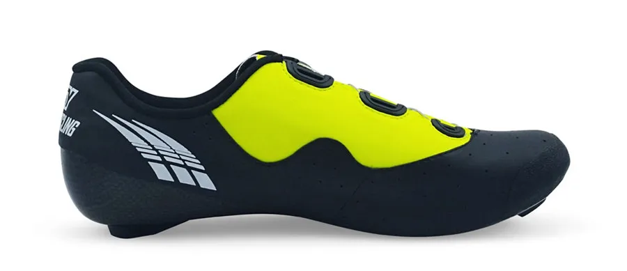 C4 City Cycling Shoes Heat Moldable 3K Carbon Fiber Road Bike Sneakers 2 Shoelaces Self-locking Thermoplastic Bicycle