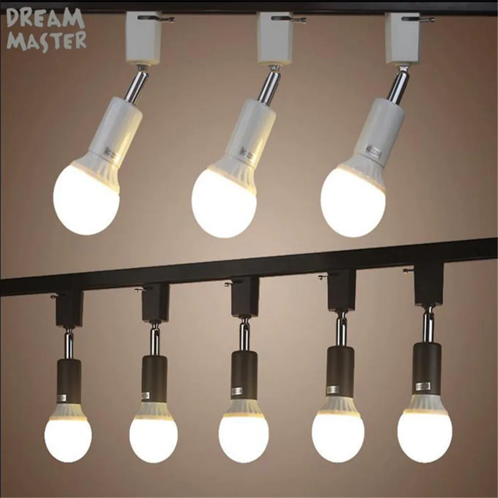 Us 3 99 Modern E27 Holder Track Light Lamp Rotated Lighting For Ping Mall White Black Spot Ceiling In Us 3 99 Modern E27 Holder Track Light Lamp Rotated Lighting For Ping Mall White Black Spot Ceiling In