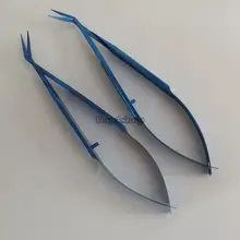 2 шт. титановые ножницы для роговицы офтальмологические ножницы инструменты для глаз