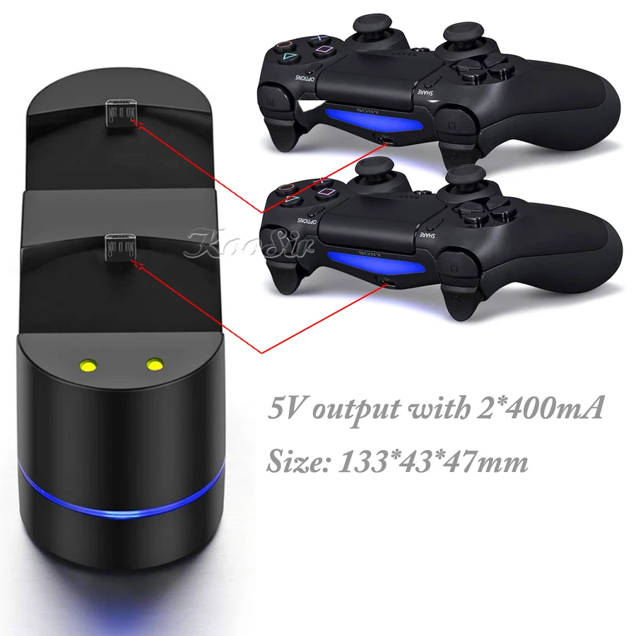 Модернизированный PS4/Slim/Pro контроллер зарядное устройство PS 4 зарядная док-станция светодиодный для sony Playstation Dualshock 4 геймпад