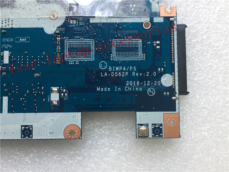 Новинка! BIWP4/P5 LA-D562P материнская плата для Lenovo 110-15isk Материнская плата ноутбука 4405U Процессор бортовой 4 gb Оперативная память DDR4 тест нормально