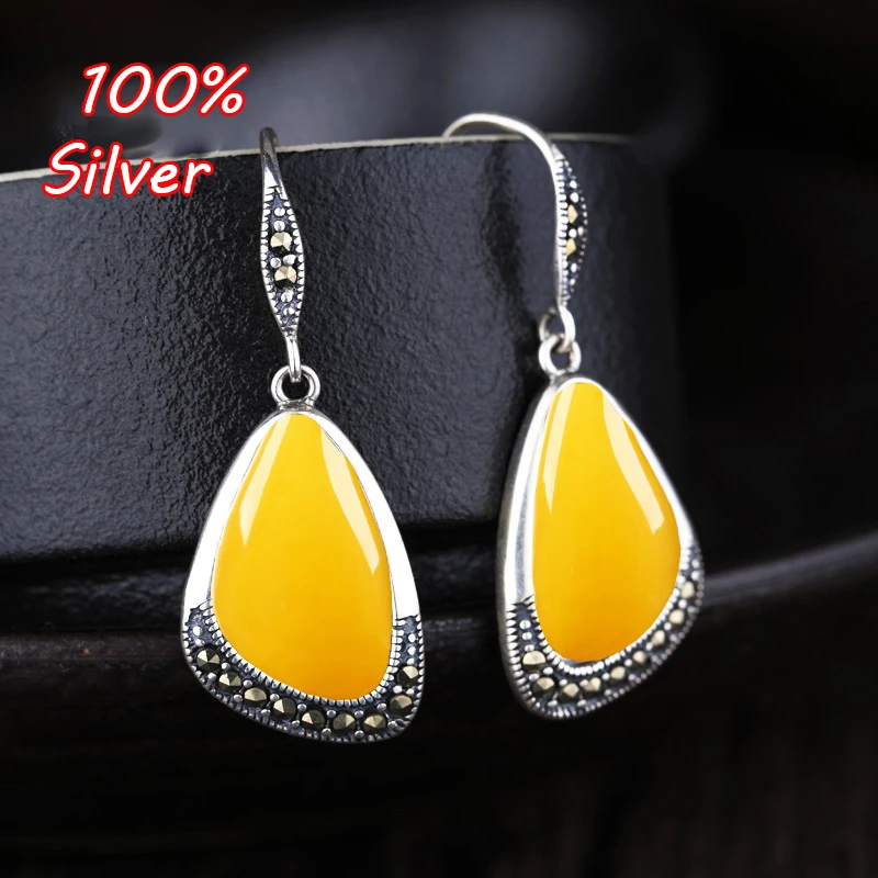 Женские винтажные серьги Крючки из серебра 925 пробы 11 х17 мм|hook earrings|silver hook earringsearring