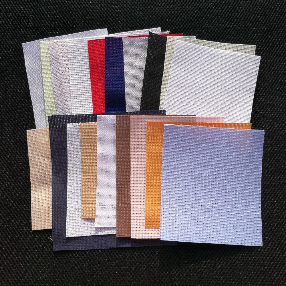 

6pcs/lot bigger than 10x10cm random count color size Aida cloth cross stitch fabric canvas DIY handmade sew handcraft oneroom 5