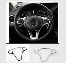 ABS sticker tasto al volante trim cornice decorativa autoadesivo accessori per Mercedes Benz W205 W213 GLA GLC E Classe C