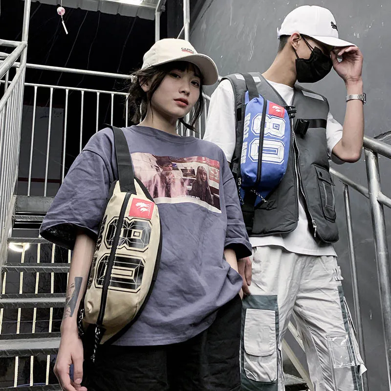 

Ins women chest bag fashion street man waist pack large capacity single shoulder bag popular crossbody bags multi-purpose